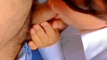 Professor Rubs School Girl's Pussy but Breaks Agreement with Penetration