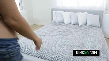 blonde woman and stepdaughter in family interaction