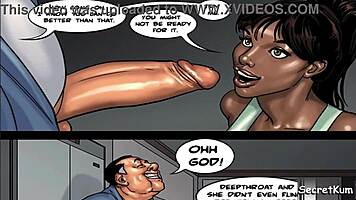 cheating husband brutally fucks his sexy ebony maid's pussy and ass in the kitchen