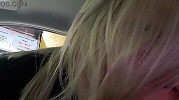 wife flashes at party then sucks cock in public