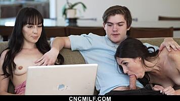 IT Guy Tyler Freeuses Stepsisters in Dirty 3some Twist - CNCMilf