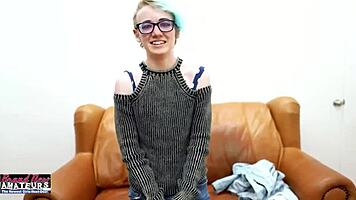 Exotic Nerdy Coed Raven Fingered And Ass Fucked