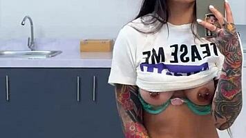 Big Titty Latina's Wild Orgasm Quickie!