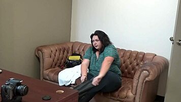 Mia Marks BBW Casting With Big Tits And Ass In California