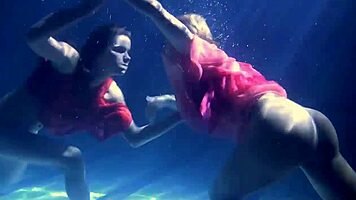 Lilia Mihalkova and Natalia Kupalka dive into intense underwater lesbian action