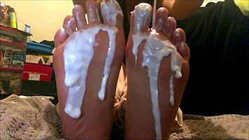 18 year old latina gets foot worship on webcam