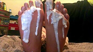 18 year old latina gets foot worship on webcam