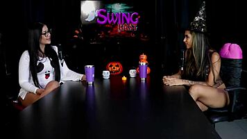 morena demonstrates blowjob exhibitionism stripping to show tits and pussy loving self-touch during sex