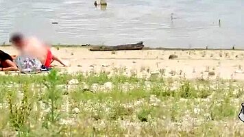 Voyeur Luna Black Heads to Beach for Quick Fuck with Stranger