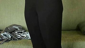 Hazel Ash In Photoshoot With Shiny Button Down