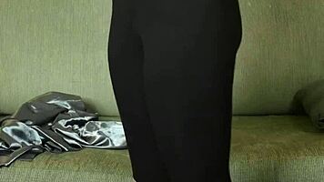 Hazel Ash In Photoshoot With Shiny Button Down