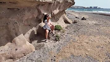 Cum together as sexy wife has real orgasm cumming very loudly in doggy style