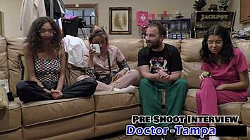 aria nicole undergoes her yearly physical with dr tampa in florida backstage setting