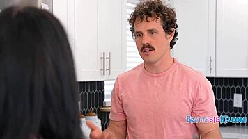 Slutty Step Sisters In Miniskirts Engage In Mischievous Fucking With Big Asses