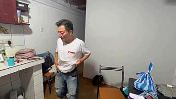 Shy Teen Gets Wet with Stepfather and Stepsister