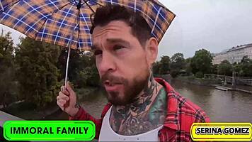 Dean and Dan team up for a wild double vaginal pounding on petite Serina Gomez in Prague. They make her moan in ecstasy.