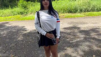 beautiful petite university girl rides and cheats on long-distance boyfriend with doggystyle.