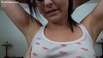 Brooklyn daniels cute coed pov blowjob and huge cum facial