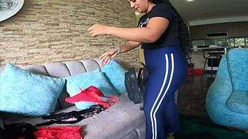 I Haven't Seen My Stepsister In So Long, Squeezed Her White Booty, She Changed Into Something More Comfortable 😏