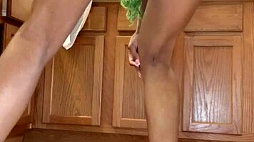 Horny Amateur Rides Dildo With Wet Pussy Lips