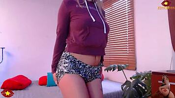 A beautiful young lover applies lipstick before kissing her skinny partner passionately. They explore each other's natural tits and cute asses in a sensual encounter.