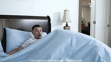 stepbrother and stepsister seduce each other in anal masturbation scene