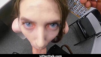 the guard interrogates teen 18+ in maintenance office?