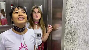 Walking With Collared Girls In Sao Paulo Exhibitionism
