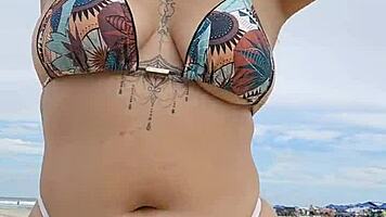 Young 18 Year Old Flashes Panties On Usa Beach To Attract Married African Men