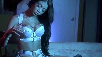 Petite latina milf veronica rodriguez reveals her big boobs in a dark room