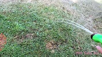 Stepsister gets wet for not cleaning the garden in roleplay fantasy.