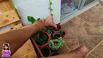 recording on balcony as construction guys yell at us