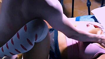 The student seduces the teacher and fucks him in the school bathroom during recess