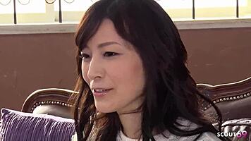 Cute Japanese teen squirts wildly! Uncensored casting vibrator clit play orgasm explosion!