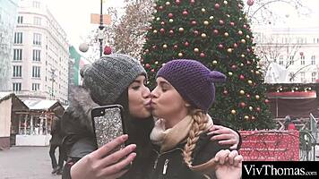 Cute sexy lesbians eat pussy passionately