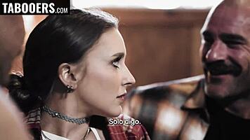 Neighbor She Smells Like A Virgin In Taboo Three-Some Fuck