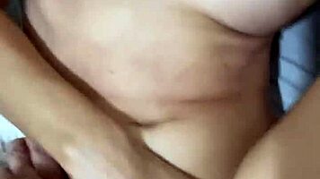 Young Wife Lets Friend Cum on Belly Quickly