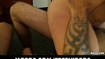 Topless bombshells start hardcore orgy licking