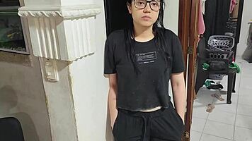 Homemade Babysitter Scene with Young Babe