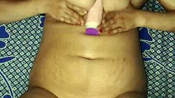 Bhabhi's Passionate Hard Dildo Fuck on Wet Pussy