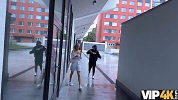 hey, this young czech beauty is cheating on her bf right in front of him! 😏