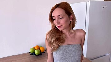 My stepsister was hungry, so I made dumplings and fucked her.