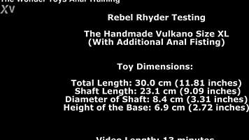 Rebel Rhyder Tests Handmade Vulkano Size XL with Anal Fisting