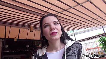 German scout films teen tata lilashi in outdoor casting session