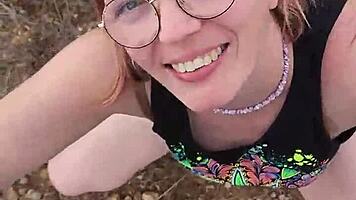 i gave a petite blowjob exhib in nature during my cyprus trip, it was so sexy with milf couple