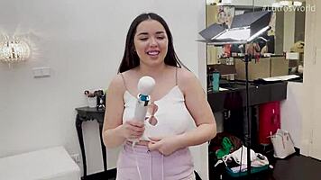 curvy big tit babe, made to squirt?