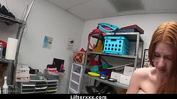 repeat shoplifter caught and fucked by same guard again