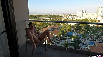 nymphomaniac curvy girl with extrem long nipples masturbate and fuck the whole day with old guys