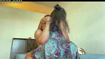 The maid arrives at work without panties and soon finds her shaved pussy being fucked in a homemade video