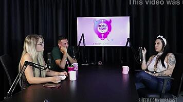 Lexi Mallet and Bruna Carlos in romantic group interview with toys